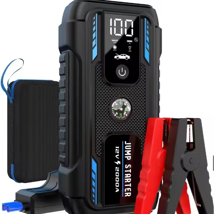 Power Tools Portable - ポータブルカージャンプスターター 高出力22000mAh ライトとパワーバンク付き 多機能緊急ツール