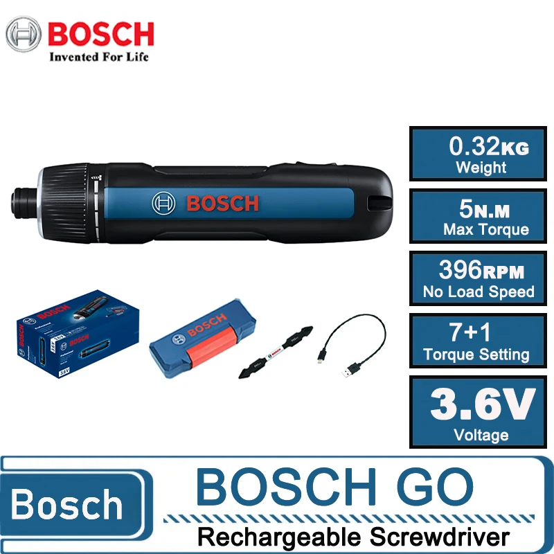 Power Tools Portable - ボッシュGO 3コードレス電動ドライバー、3.6Vリチウムバッテリー搭載ポータブル家庭修理用電動工具