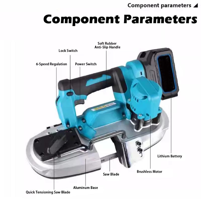 490Wポータブルブラシレスバンドソー、ワイヤレスパワーソー - Power Tools Hand Held のレビューと価格