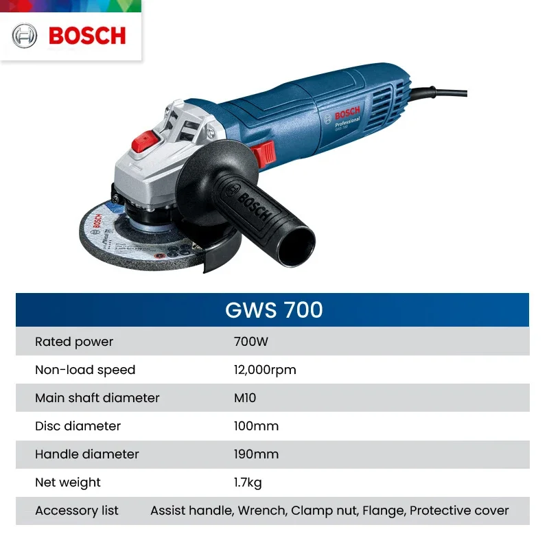 ボッシュ GWS 700 アングルグラインダー 有線 110 - Power Tools In Electrical のレビューと価格