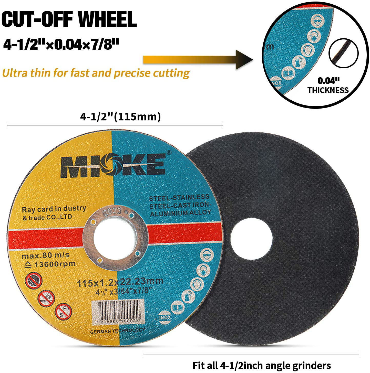 4.5 インチ 115 ミリメートル丸鋸刃金属切断ディスク電 - Angle Grinder 4.5 のレビューと価格