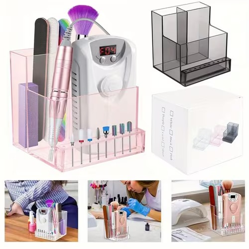 ミニネイルドリルビット用のコンパクトなホルダーとオーガナイザ - Power Tools Pink のレビューと価格