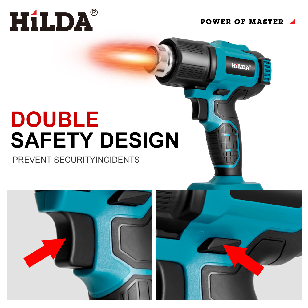 HILDA ハンドヘルドホットエアガン 温度調節可能 非調節 - Power Tools Pink のレビューと価格