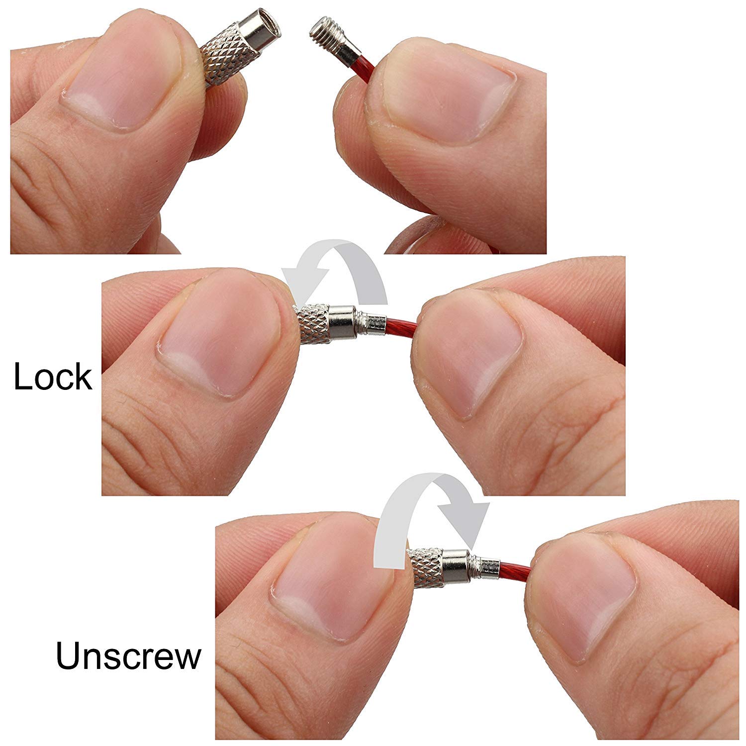 PVCコーティング鋼線キーリング、ラゲッジタグ、ループクリッ - Power Key Tools のレビューと価格