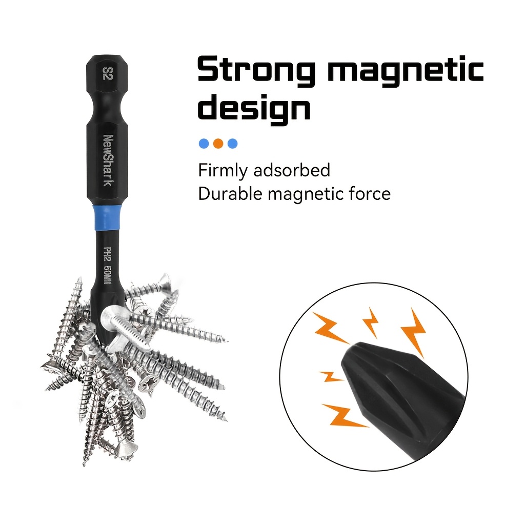 5個入り高耐久性マグネティックフィリップスドライバービット、 - Power Tools List のレビューと価格